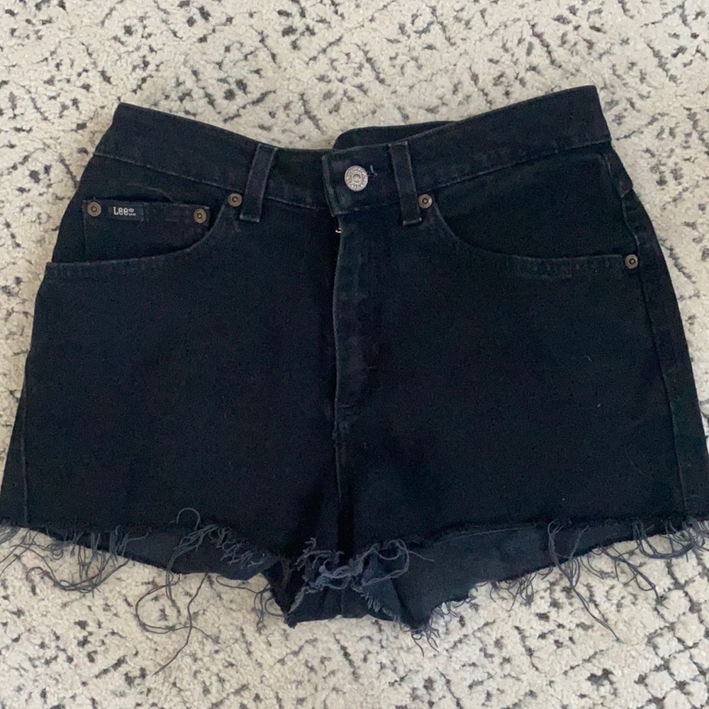 Black Jean Shorts